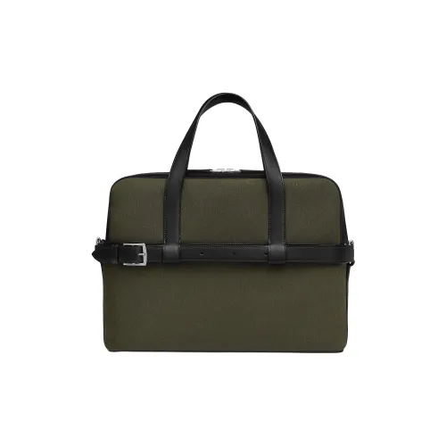 HERMES Wooly Canvas с Evergrain Телячья кожа Коробка Сумка Мужская Торфовый Черный