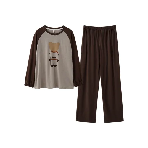 WANANNI Пижамный комплект женский коричневый