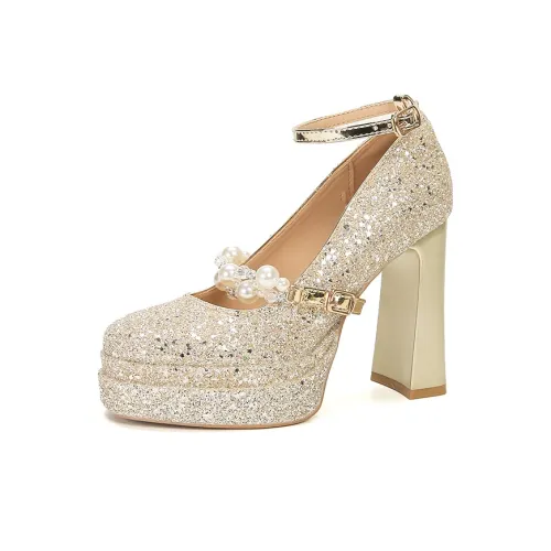 Bamiti Грубый каблук Высокие каблуки 11 см Женские