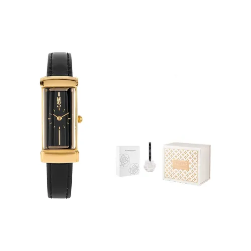 MISHALI Small Watch Dial Collection Кварцевый механизм Кожаный ремешок Часы Женские Черный циферблат