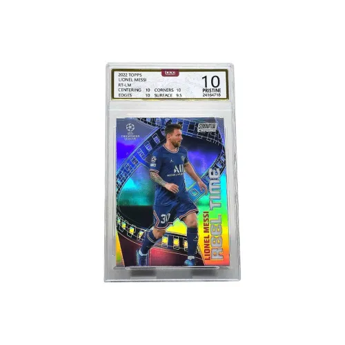 Topps Messi Игрок Карта Фильм Год Коллекция 10 10 Stadium Close Вверх Во время эпохи BIG Париж Чемпионские Очки