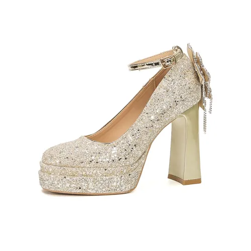 Bamiti Грубый каблук Высокие каблуки 11 см Женские