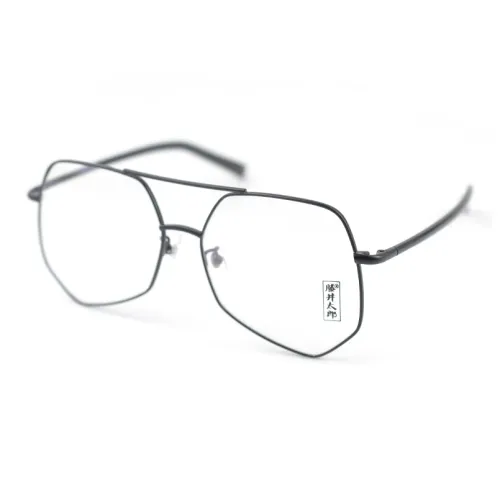 Fujii Taro Пластиковая оправа Чистый титан Нерегулярная форма Оправа для очков Унисекс