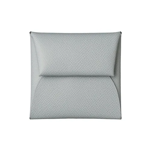 HERMES Bastia Epsom Телячья кожа Монета Кошелек Женские 8U BLEU Ледниково-голубой