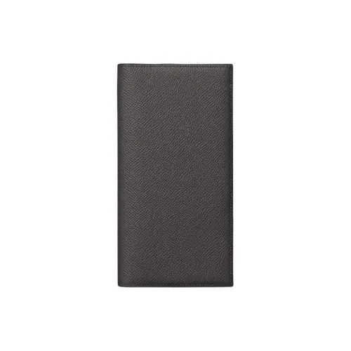 HERMES MC² Fleming Epsom Телячья кожа Кошелек Мужской 88 Графитовый серый