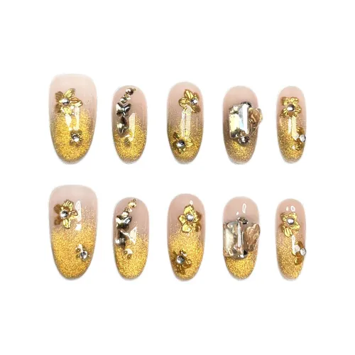 KDOW Сумерки Осенний False Nail Короткий LADDER Овал Розовый желтый Jump Цвет 21mm