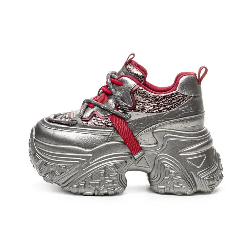 AQUASCUTUM Износостойкий Дышащий Легкий Увеличивающий Высоту Низкий Топ Кроссовки с Толстой Подошвой Женские