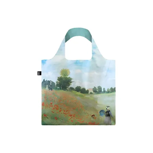 Loqi Museum Коллаборация Edition Переработанный полиэстер Маленькая квадратная сумка Сумка Женские Моне. Дикий POPPY