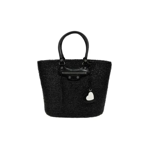 Balenciaga Le Cagole Полиамид Тоут Сумка Сумка для покупок Сумка Большая Женская Черная