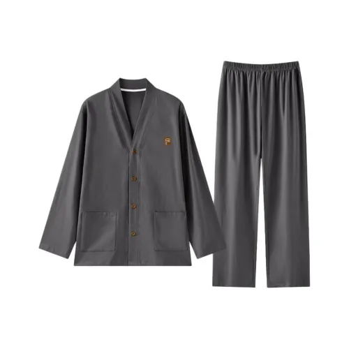 ZAO FU NIAO Пижамный комплект Мужской Дымчатый серый