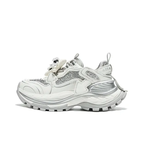 HR Low Топ Толстая подошва Кроссовки Женские Белые