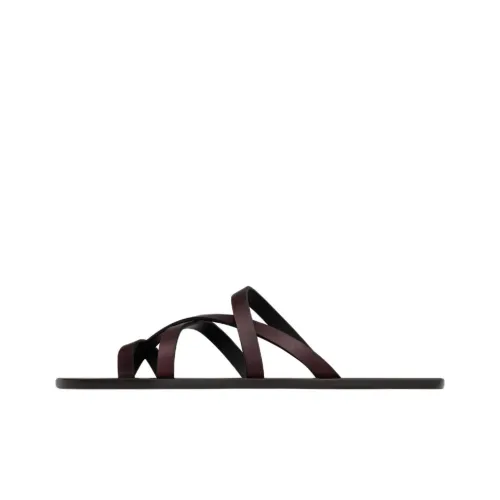 SAINT LAURENT Шлепанцы Женские Коричневый