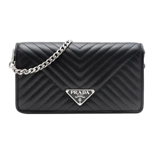 PRADA Сумка через плечо из кожи женская черная