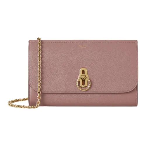 Mulberry Коровья кожа Одно плечо Клатч Маленький Женский Розовый