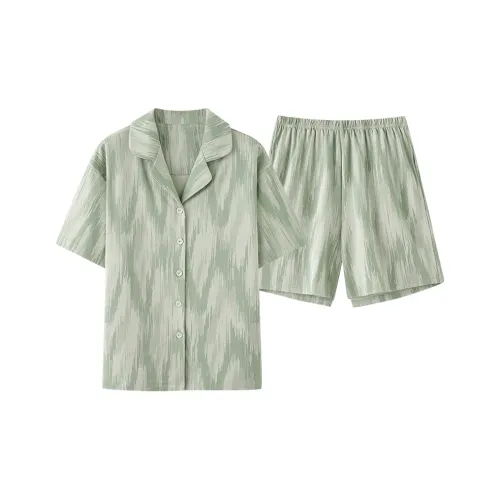 Gongdie Пижамный комплект унисекс зеленый