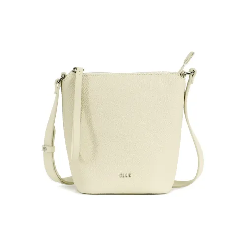 ELLE Сумка через плечо из крупнозернистой текстуры коровьей кожи обычная белый розовый