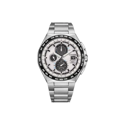 CITIZEN Airborne Eagle Series Радиоконтролируемый Кварцевый механизм Титановый сплав Ремешок Часы Мужские Белый циферблат