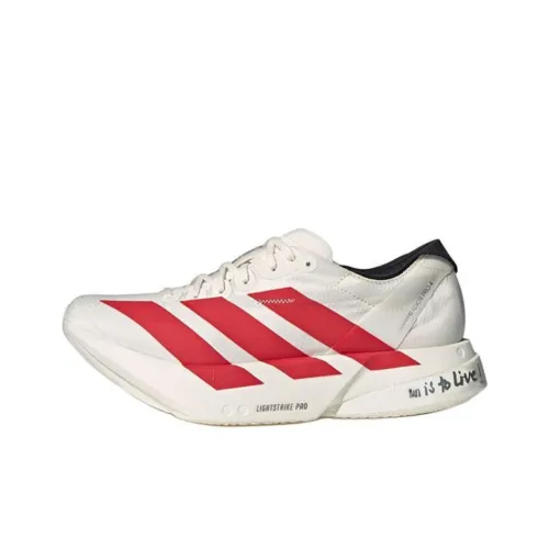 Adidas Adizero Adios Pro 4 Беговые кроссовки Низкий топ Белый Красный Женские