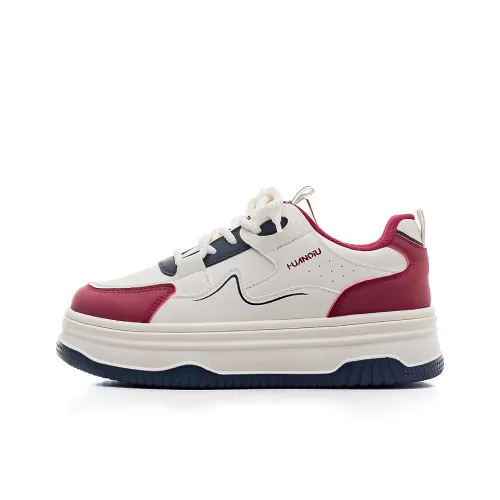 HUANQIU Противоскользящие Кроссовки для скейтбординга с увеличенной высотой низкий топ устойчивые к износу женские белые синие красные