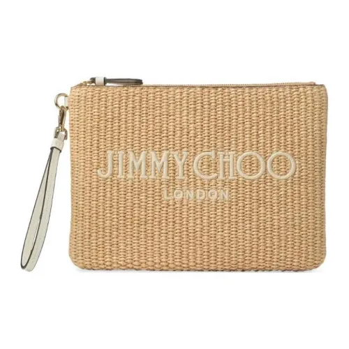 Jimmy Choo Рафия Клатч Женские Бежевый