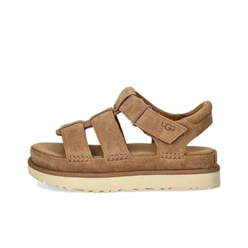 UGG Сандалии в римском стиле, коричневые, женские
