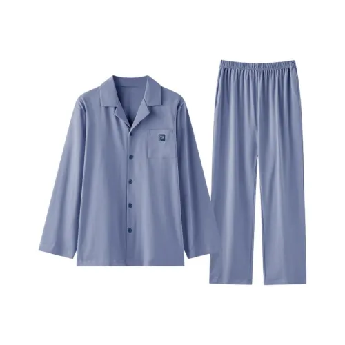 ZAO FU NIAO Пижамный комплект Мужской Глубокое море Синий