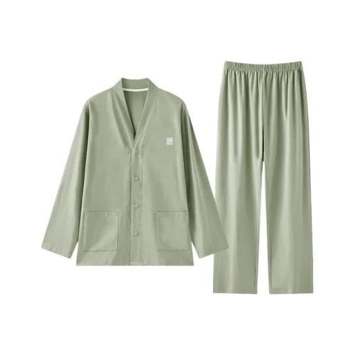 ZAO FU NIAO Пижамный комплект Мужской Оливково-зеленый