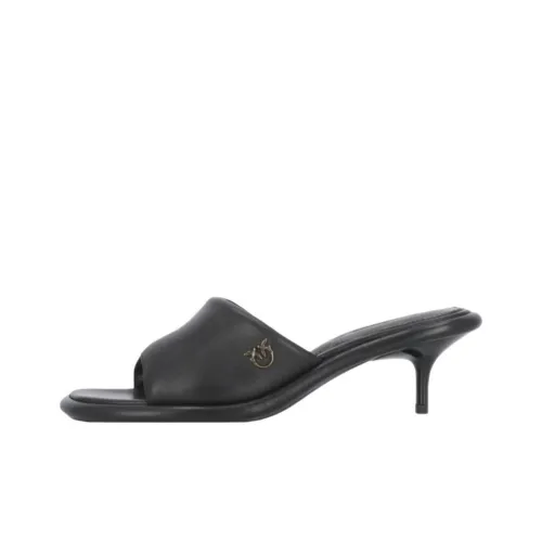 PINKO Шлепанцы 5 см Женские Черные