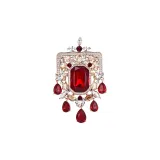 Европейская Дворцовая Брошь с Кисточкой - Красная