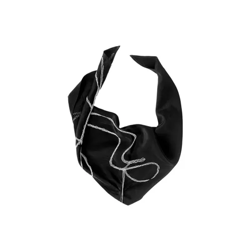 HUANXIANGZHE Шелковые шарфы Унисекс Черный