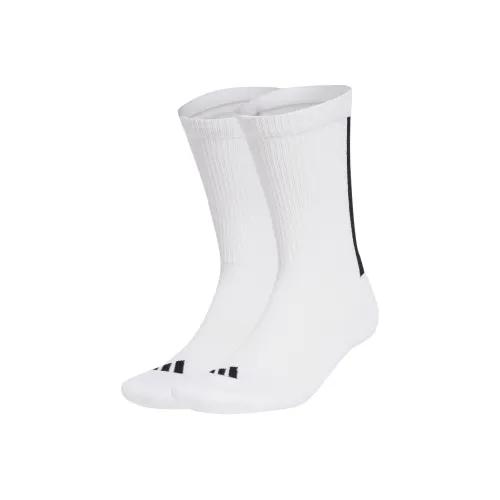 Adidas 3 Stripes 2 шт Белый/Черный Унисекс MID Носки до икры
