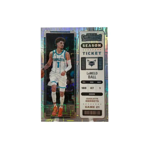 PANINI 2021 22 Hornets LaMelo Ball LaMelo Ball Refraction Шар Game Ticket Коллекция Essential Спортивные карты 1 шт