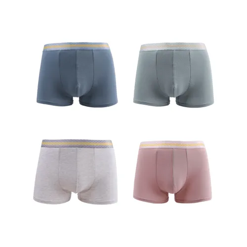 Lanza Серый Синий + Светло-Розовый + Светло-Зеленый + Светло-Фотиния Серый Мужские боксер-шорты