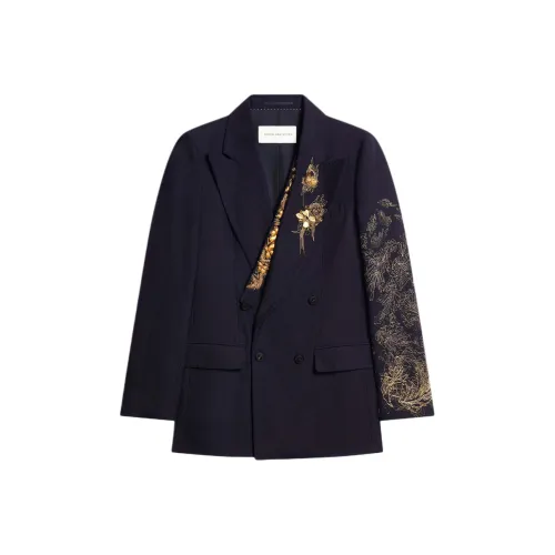 DRIES VAN NOTEN Морской синий Мужской Деловые костюмы
