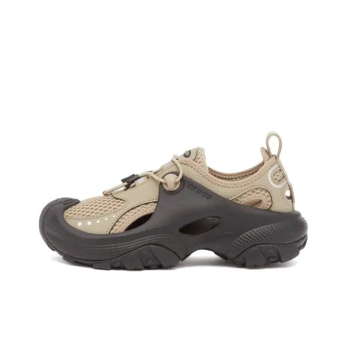 Crocs Устойчивая к истиранию Низкая Обувь Повседневная Унисекс Бежевый Черный