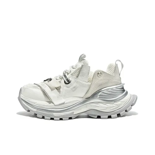 HR Low Топ Толстая подошва Кроссовки Женские Белые