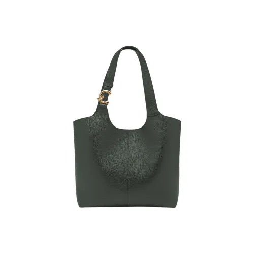 COCCINELLE Сумка из крупнозернистой текстуры коровьей кожи сумка-тоут сумка для покупок сумка через плечо большая женская цвет водорослевый зеленый