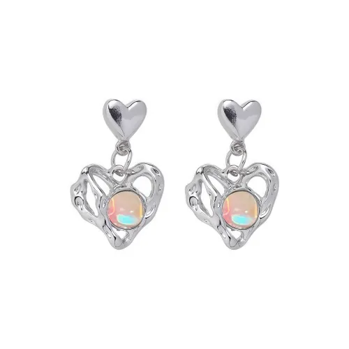 KING OF BLING Сплав с Серьги с цирконием Женские Любовь Удачи Персик