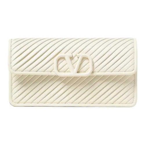 Valentino Garavani Напп Кожа Плечевая Сумка Женская Белая