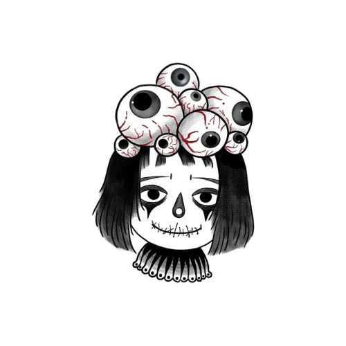 QINGSHANQIHAI Призрачный Иллюзия OF The Глаза Временные Татуировки 1 шт