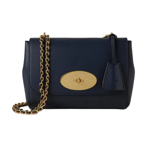 Mulberry Lily Телячья кожа Плечевая сумка Женская Полуночный синий
