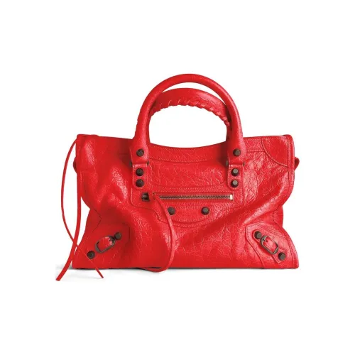 Balenciaga Le City Овчина Сумка через плечо Сумка Маленькая Женская Красная