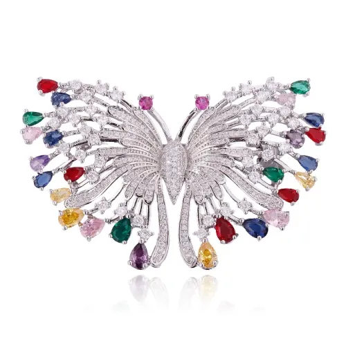 Фиолетовый экологически чистый сплав броши женские