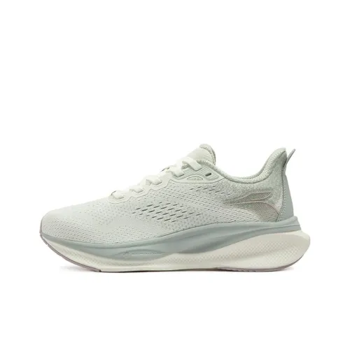 361° Slip-resistant и устойчивый к истиранию покрытие Низкий топ Спринт Беговые кроссовки Женские Серый Зеленый