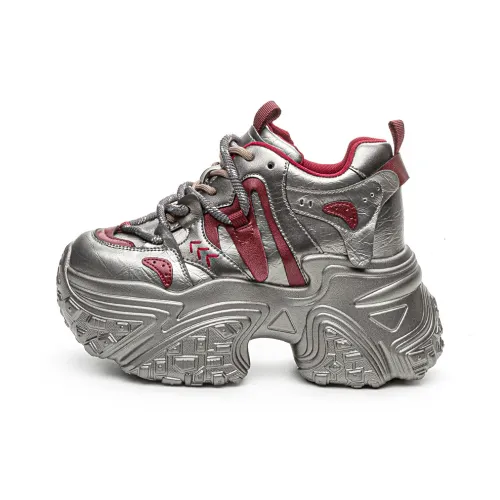 AQUASCUTUM Износостойкий Дышащий Легкий Увеличивающий Высоту Низкий Топ Кроссовки с Толстой Подошвой Женские