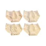 4 Пачка [Основа с принтом по всей поверхности, Белая основа с принтом по всей поверхности, Желтая основа с розовым принтом, Желтая с принтом по всей поверхности]