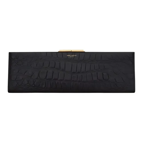 SAINT LAURENT Лакированная кожа Клатч Большой Женские Черный