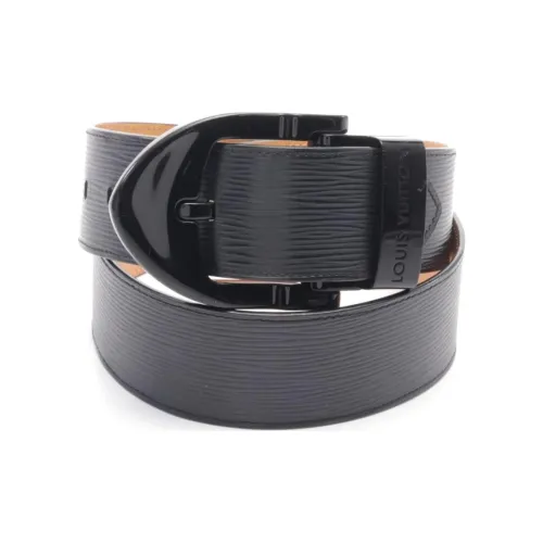 LOUIS VUITTON Телячья кожа Кожаные ремни Женские Черный Ширина 5 см