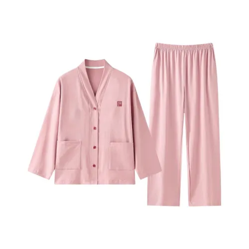 ZAO FU NIAO Пижамный комплект женский цвет вишневый цветок розовый