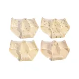 4 шт [Белое основание с полным принтом, Желтая основа с розовым принтом, Желтая основа с полным принтом, Кожаная основа с средним цветочным дизайном]